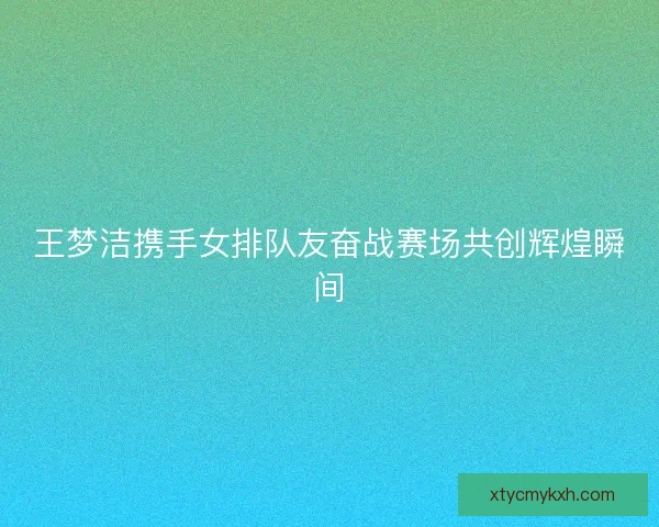 王梦洁携手女排队友奋战赛场共创辉煌瞬间