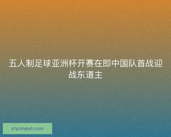 五人制足球亚洲杯开赛在即中国队首战迎战东道主